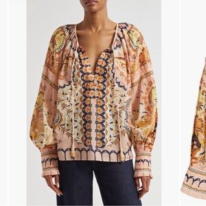 FARM Rio Multicolor Boho Blouse. NWT. GORGEOUS!